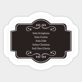 5 Solas of Reformation Sticker